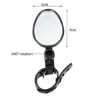 2Pcs Bicycle Mirror Universal Handlebar Rearview Mirror 360 Degree Rotate For Bike Bicycle Cycling Accessories Wide Angle Convex Mirror Adjustable Rotatable Handlebar For Mountain Bike Off Road Bike and Fixed Gear Bike Handlebars