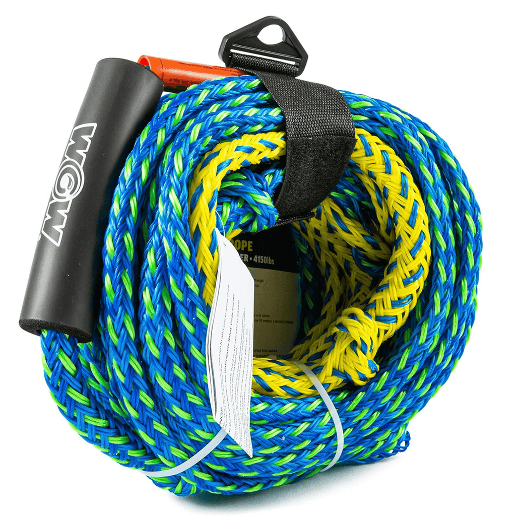 WOW Watersports 60ft 4-Rider 4K Tow Rope with 2 Sections