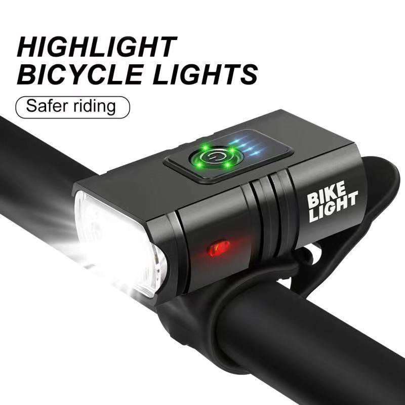 Rechargeable bicycle cycling night light USB light T6 light Strong flashlight Mountain bike front and rear light accessories