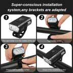 Rechargeable bicycle cycling night light USB light T6 light Strong flashlight Mountain bike front and rear light accessories