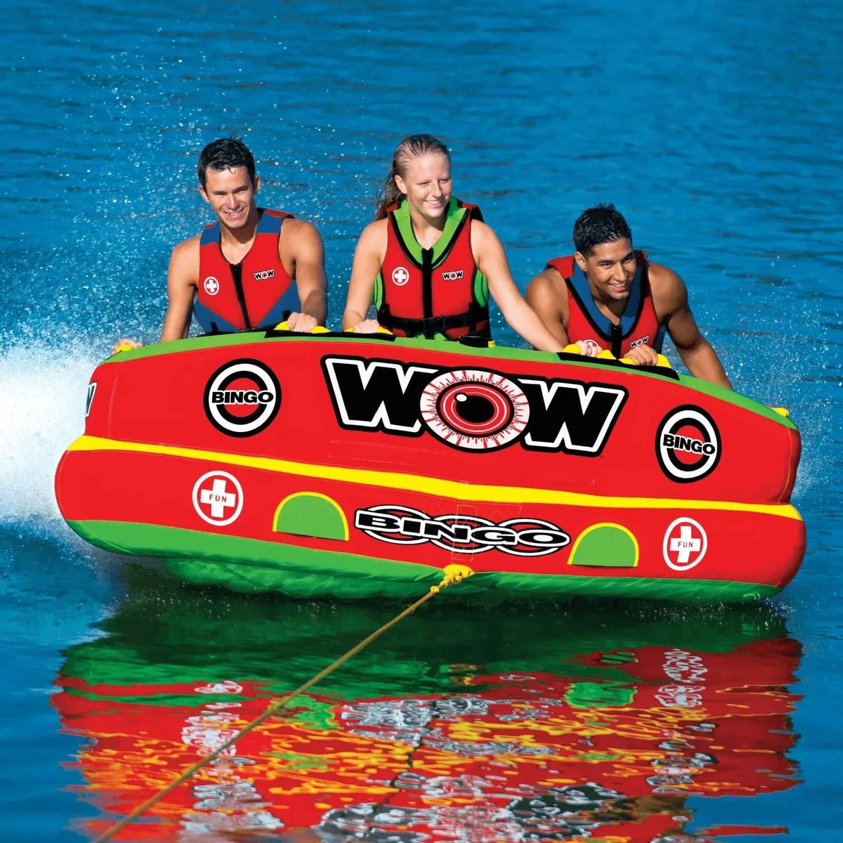 WOW Watersports Bingo 1-3 Person Cockpit Ski Tube w Foam Handles