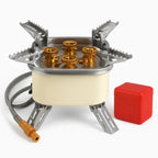 13000W Portable Windproof Camping Stove Five-head Gas Cooking Burner with Piezo Ignition Stepless Flame Control Fit For ISO-butane, Propane, Butane Fu