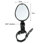 2Pcs Bicycle Mirror Universal Handlebar Rearview Mirror 360 Degree Rotate For Bike Bicycle Cycling Accessories Wide Angle Convex Mirror Adjustable Rotatable Handlebar For Mountain Bike Off Road Bike and Fixed Gear Bike Handlebars