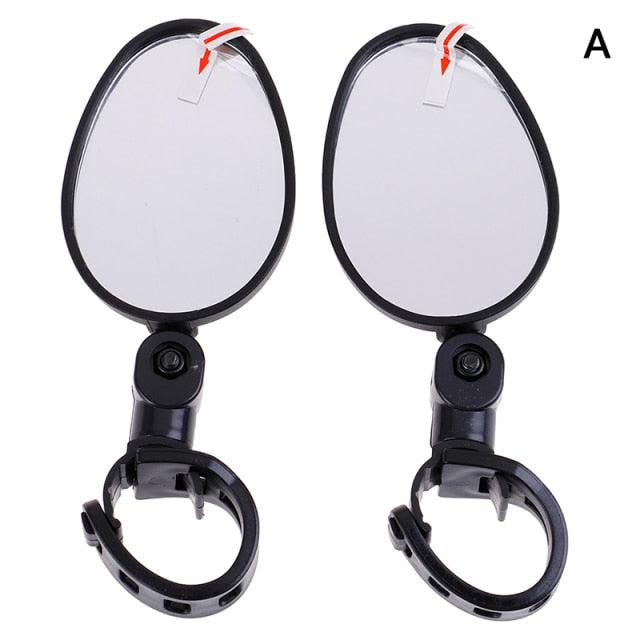 2Pcs Bicycle Mirror Universal Handlebar Rearview Mirror 360 Degree Rotate For Bike Bicycle Cycling Accessories Wide Angle Convex Mirror Adjustable Rotatable Handlebar For Mountain Bike Off Road Bike and Fixed Gear Bike Handlebars