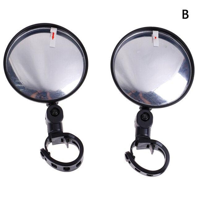 2Pcs Bicycle Mirror Universal Handlebar Rearview Mirror 360 Degree Rotate For Bike Bicycle Cycling Accessories Wide Angle Convex Mirror Adjustable Rotatable Handlebar For Mountain Bike Off Road Bike and Fixed Gear Bike Handlebars