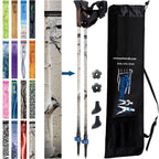 Official Nordic Walking Poles - True Nordic Glove Grip w-flip locks, detachable feet and travel bag - pair - For Heights up to 6’2”